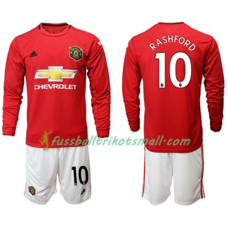 Fußballtrikots Manchester United Rashford 10 Kinder 2019-2020 Langarm Heimtrikotsatz kaufen